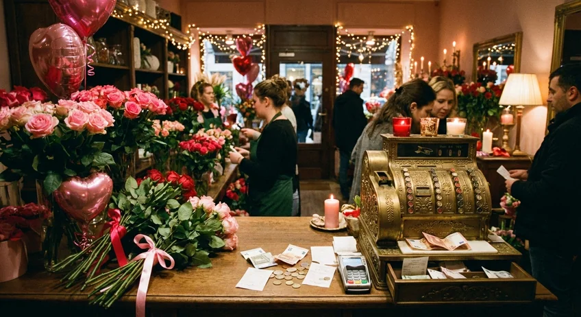Kassenabrechnung Beispiel mit Einnahmen und Ausgaben eines Blumenladens