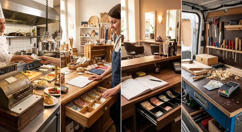 Verschiedene Branchen und ihre Kassenbücher – Gastronomie, Einzelhandel, Handwerk