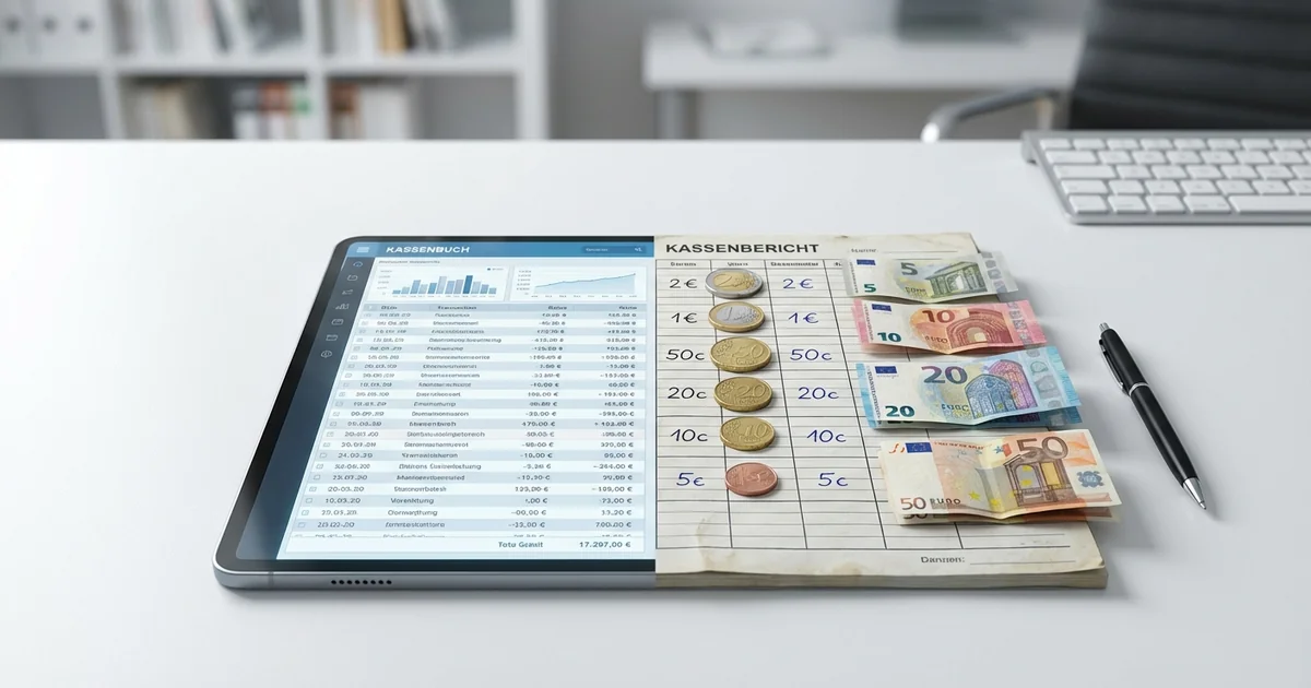 Vergleich zwischen Kassenbuch und Kassenbericht - zwei verschiedene Methoden der Kassenführung