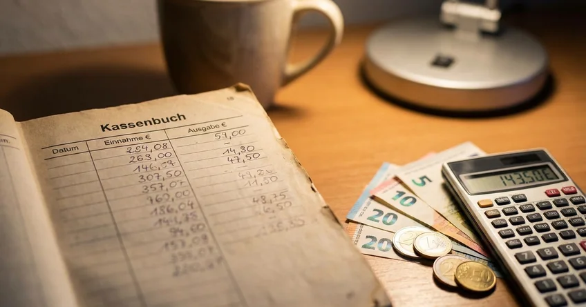 Beispiel eines Kassenbuch-Tagesabschlusses mit Soll-Ist-Vergleich und Endbestand