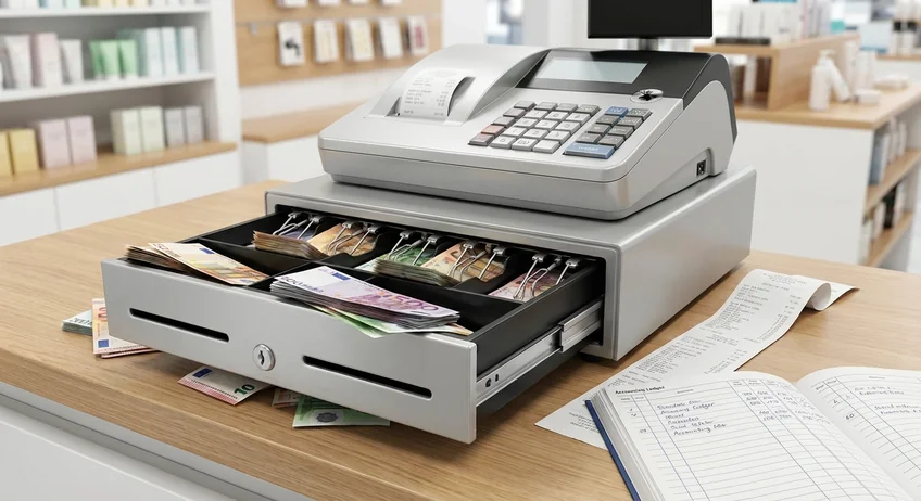 Buchung eines Kassenüberschusses im Kassenbuch