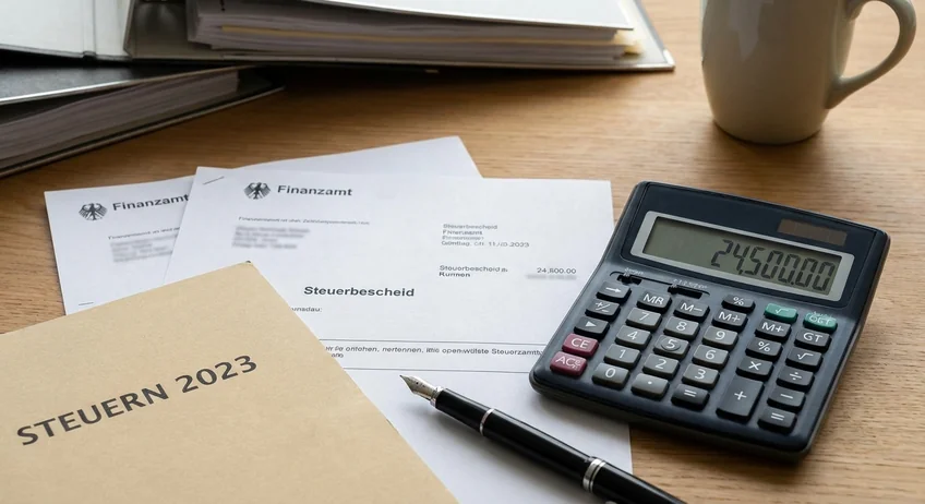 Dokument mit Hinzuschätzung und Steuernachzahlung nach Kassennachschau