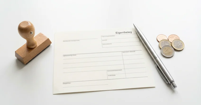 Eigenbeleg für eine Privatentnahme mit allen Pflichtangaben ausgefüllt