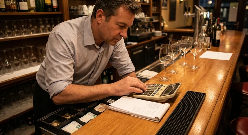 Rechenbeispiel Tageslosung berechnen mit Kassensturzmethode im Restaurant